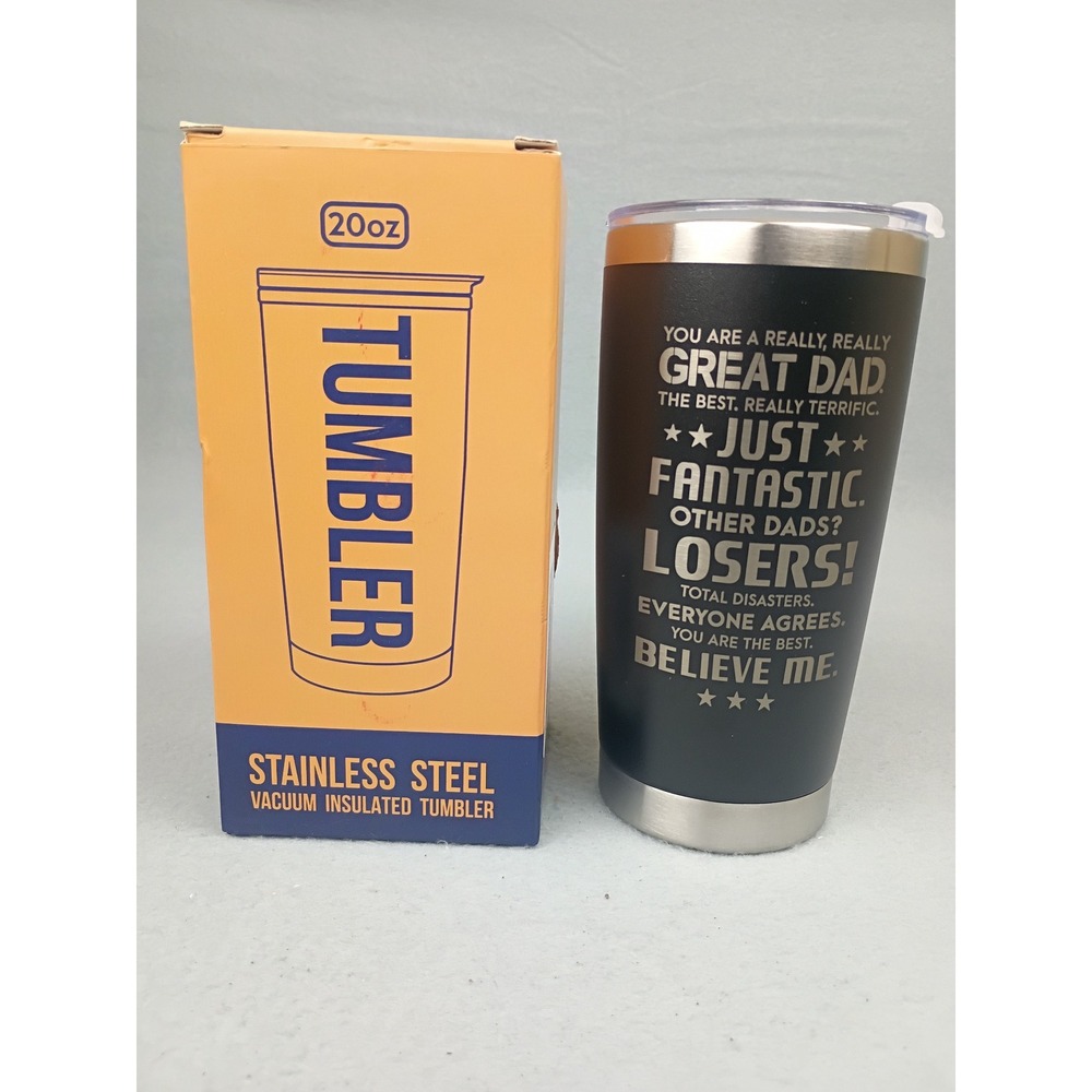 Best Dad Ever Trump 20oz Stainless Steel Tumbler Vacuum Insulated Travel Mug